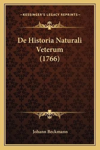 Cover image for de Historia Naturali Veterum (1766)