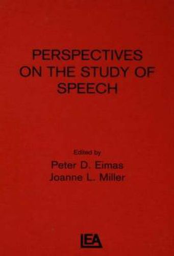 Cover image for Perspectives on the Study of Speech