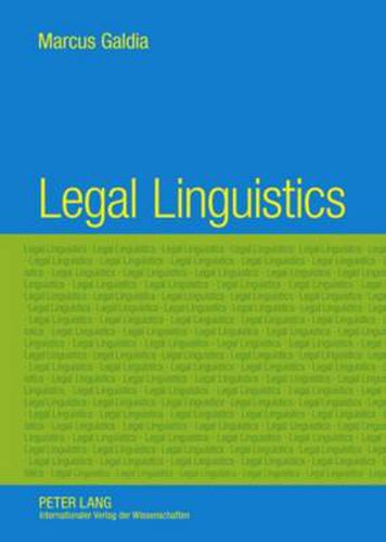 Cover image for Legal Linguistics