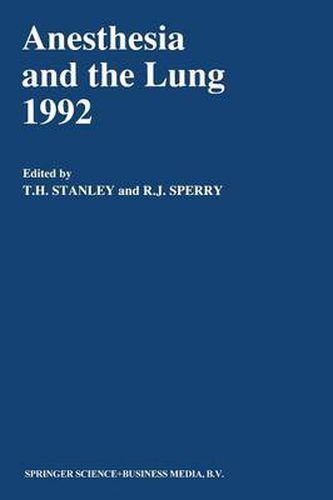 Cover image for Anesthesia and the Lung 1992