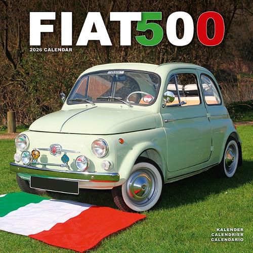Cover image for Fiat 500 Calendar 2026 Square Car Wall Calendar - 16 Month