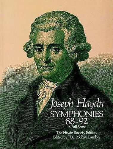 Cover image for Symphonies 88-92 in Full Score: The Haydn Society Edition