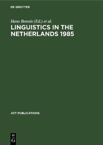 Cover image for Linguistics in the Netherlands 1985