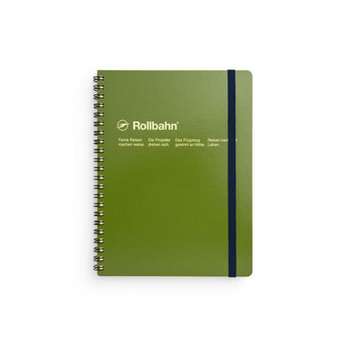 Cover image for Delfonics - Rollbahn Spiral Bound Notebook Grid A5- Olive