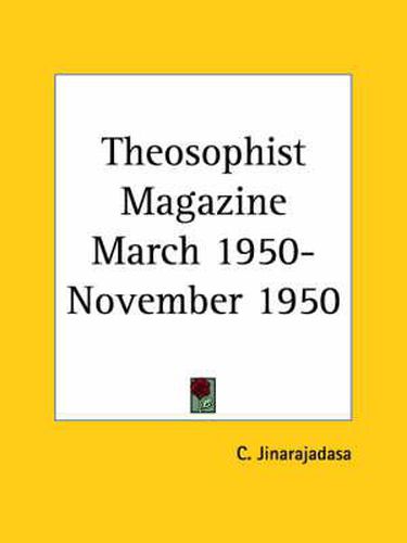 Theosophist Magazine (March 1950-November 1950)