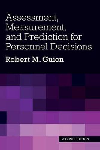 Cover image for Assessment, Measurement, and Prediction for Personnel Decisions