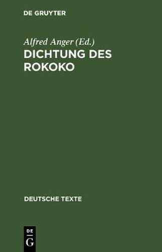 Cover image for Dichtung des Rokoko