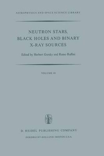 Neutron Stars, Black Holes and Binary X-Ray Sources