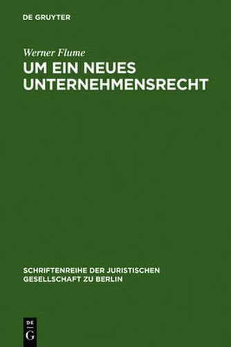 Cover image for Um ein neues Unternehmensrecht