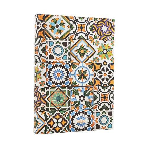 Cover image for 2026 Porto (Portuguese Tiles) Day-at-a-Time Hardcover Flexi Dayplanner 2026 (Elastic Band Closure)