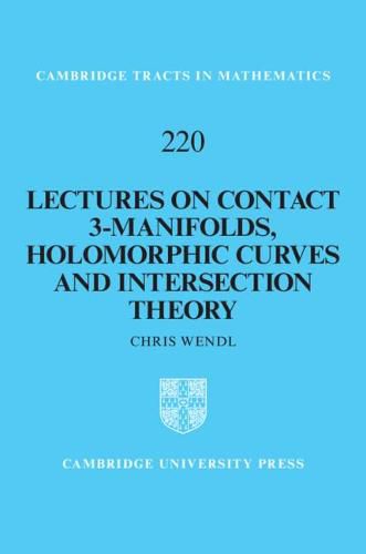 Cover image for Lectures on Contact 3-Manifolds, Holomorphic Curves and Intersection Theory