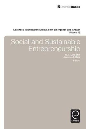 Cover image for Social and Sustainable Entrepreneurship