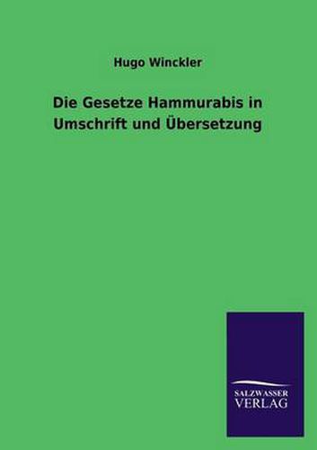 Cover image for Die Gesetze Hammurabis in Umschrift und UEbersetzung