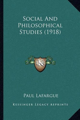 Social and Philosophical Studies (1918)