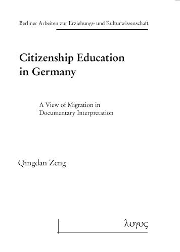 Cover image for Citizenship Education in Germany