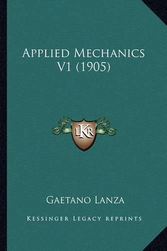 Cover image for Applied Mechanics V1 (1905)