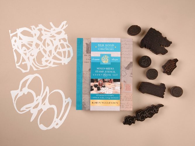 Cover image for Mixed-Media Stamp, Stencil, and Storybook Set European Scripts