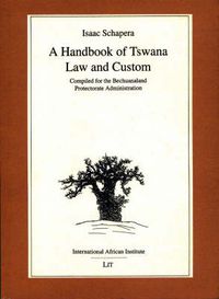 Cover image for A Handbook of Tswana Law and Custom