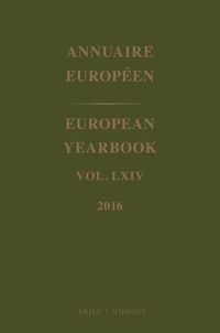 Cover image for European Yearbook / Annuaire Europeen, Volume 64 (2016)