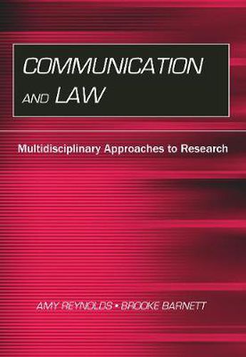 Cover image for Communication and Law: Multidisciplinary Approaches to Research