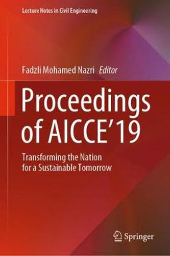 Cover image for Proceedings of AICCE'19: Transforming the Nation for a Sustainable Tomorrow