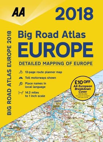 Cover image for AA Big Road Atlas Europe