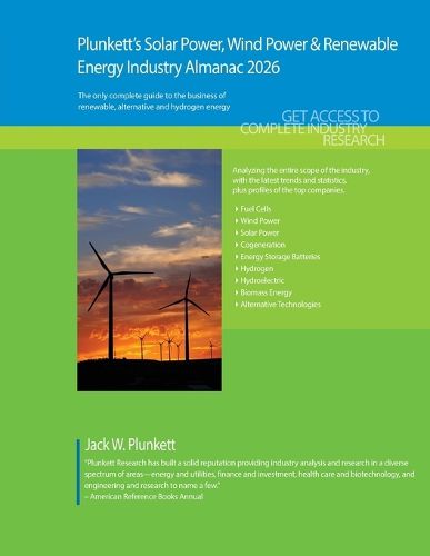 Cover image for Plunkett's Solar Power, Wind Power & Renewable Energy Industry Almanac 2026