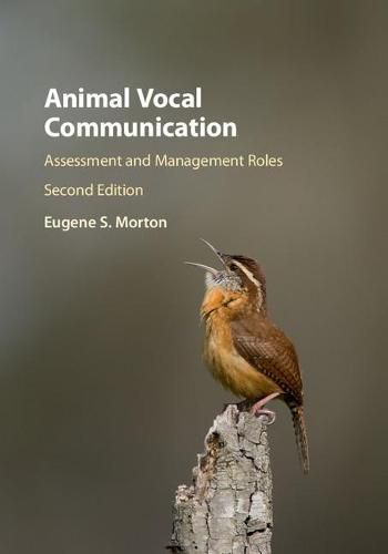 Cover image for Animal Vocal Communication: Assessment and Management Roles