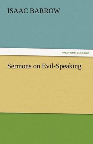 Cover image for Sermons on Evil-Speaking