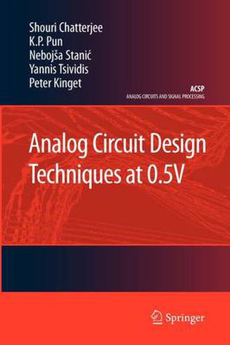 Cover image for Analog Circuit Design Techniques at 0.5V