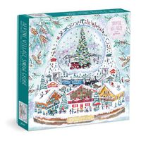 Cover image for Michael Storrings Alpine Village Snowglobe 500 Piece Foil Puzzle