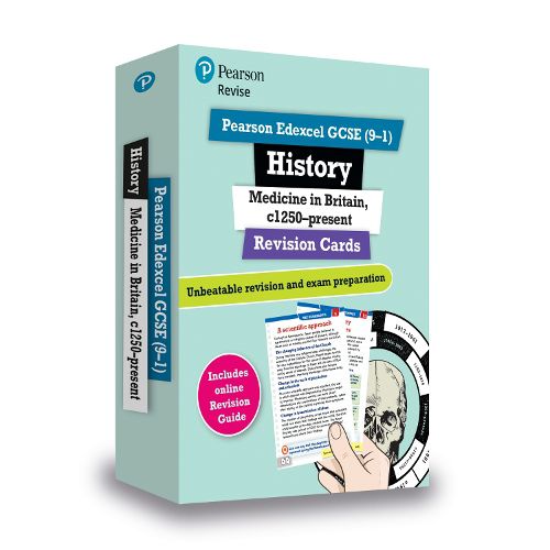 Pearson REVISE Edexcel GCSE (9-1) History Medicine in Britain Revision Cards: for home learning, 2022 and 2023 assessments and exams