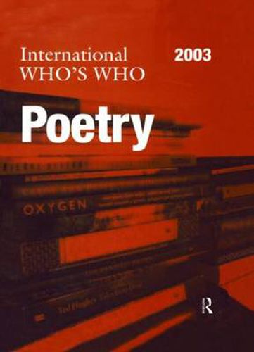 Cover image for The International Who's Who in Poetry 2003