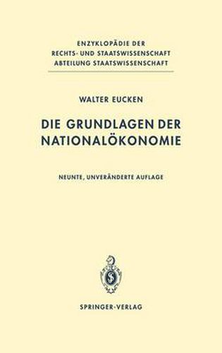 Cover image for Die Grundlagen Der Nationaloekonomie