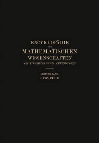 Cover image for Encyklopadie der Mathematischen Wissenschaften mit Einschluss ihrer Anwendungen