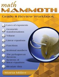 Cover image for Math Mammoth Grade 8 Review Workbook