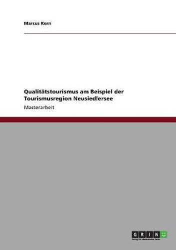 Cover image for Qualitatstourismus am Beispiel der Tourismusregion Neusiedlersee
