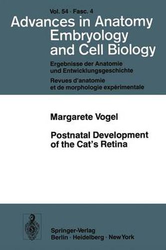 Cover image for Postnatal Development of the Cat's Retina