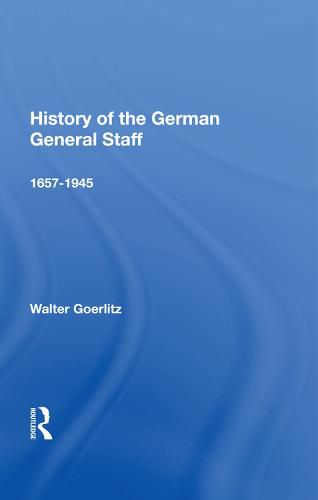 Cover image for History of the German General Staff