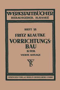 Cover image for Der Vorrichtungsbau