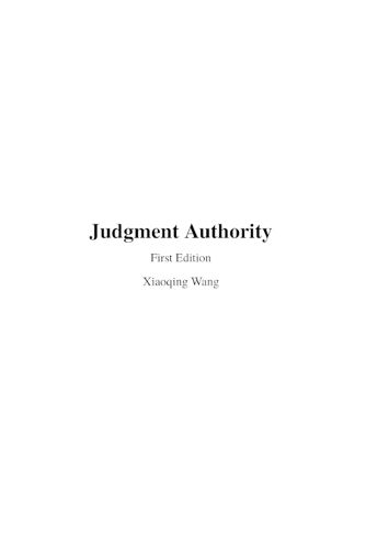 Cover image for Judgment Authority