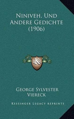 Cover image for Niniveh, Und Andere Gedichte (1906)