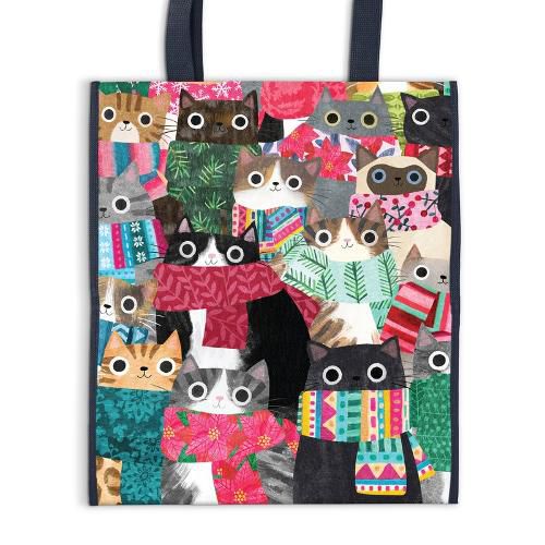 Cover image for Wintry Cats Reusable Shopping Bag