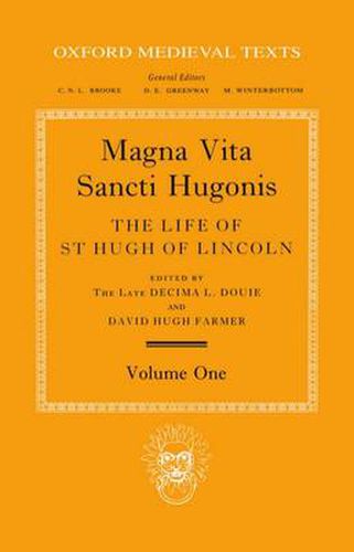 Cover image for Magna Vita Sancti Hugonis: Volume I