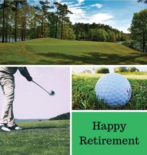 Cover image for Golf Retirement Guest Book (Hardcover): Retirement book, retirement gift, Guestbook for retirement, retirement book to sign, message book, memory book, keepsake, golf retirement book, retirement card