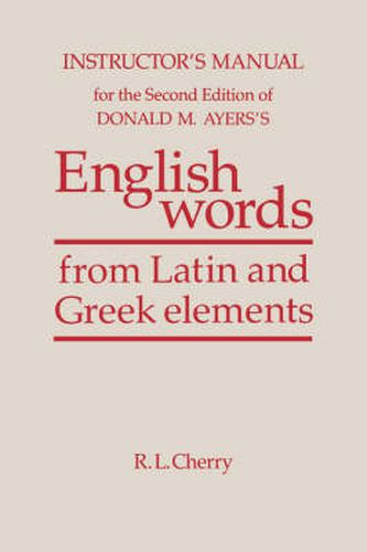 Cover image for English Words Instructor's Manual