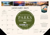 Cover image for National Parks 2025 17 X 12 Small Monthly Deskpad