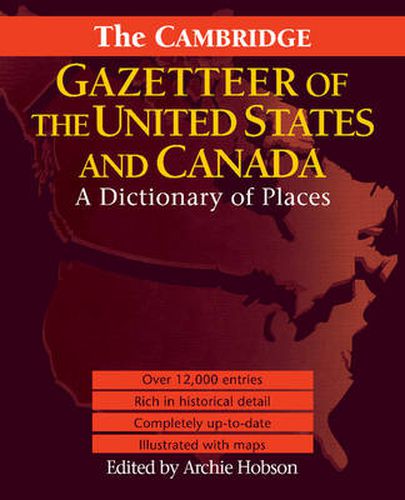 Cover image for The Cambridge Gazetteer of the USA and Canada: A Dictionary of Places