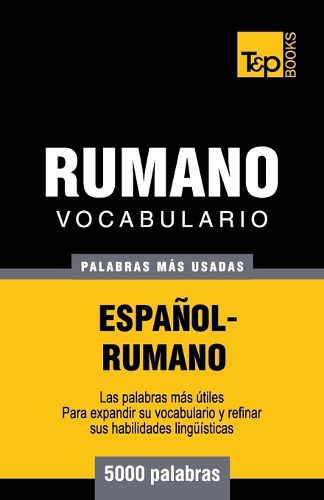 Cover image for Vocabulario espanol-rumano - 5000 palabras mas usadas