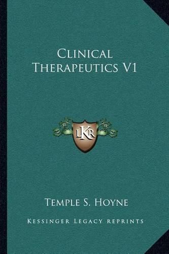 Cover image for Clinical Therapeutics V1